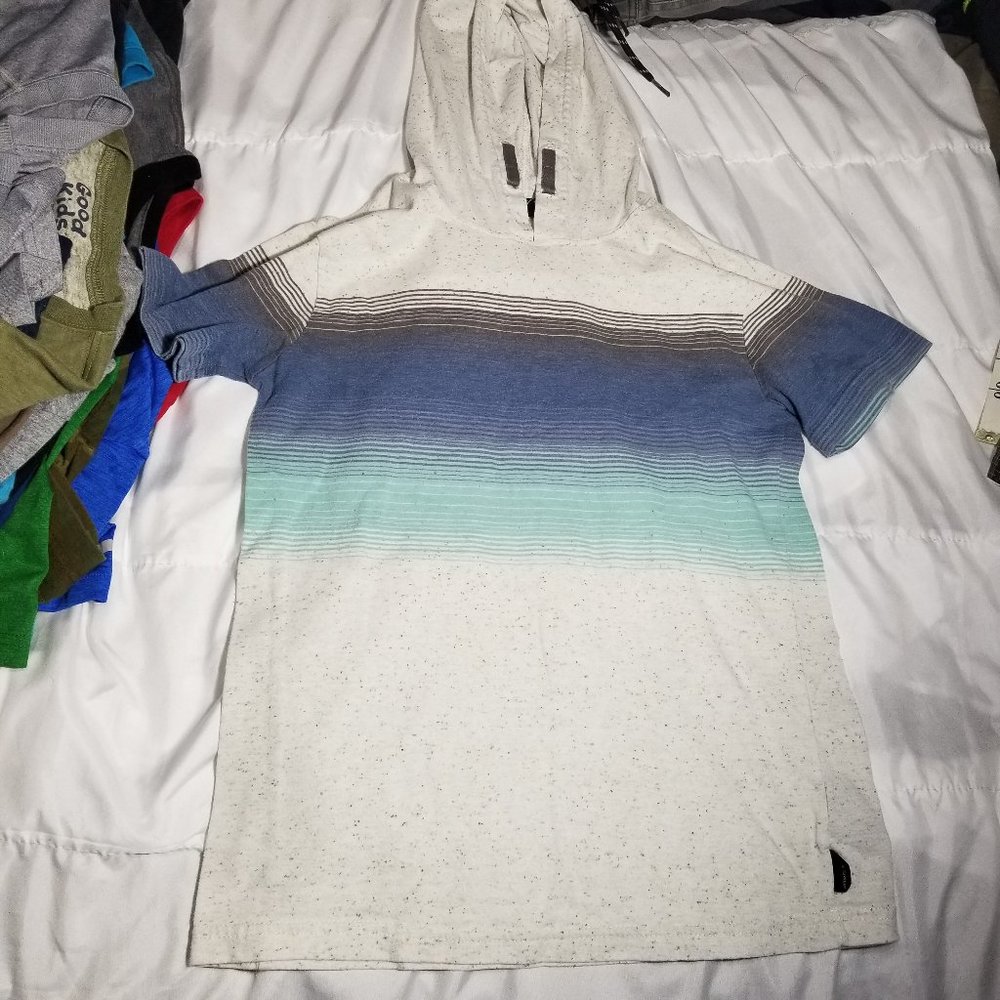 Youth hooded short sleeve shirt - hoodie - Sz Medi